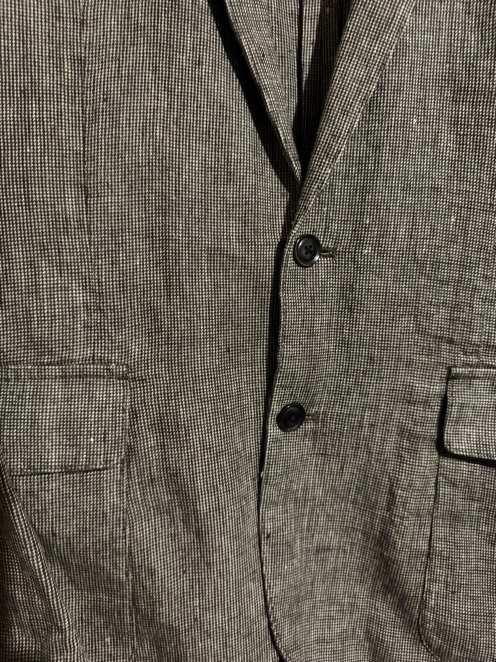 J. Crew brown Irish linen sport coat jacket 42R Baird Mcnutt two button closure